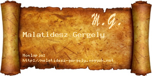 Malatidesz Gergely névjegykártya