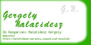 gergely malatidesz business card